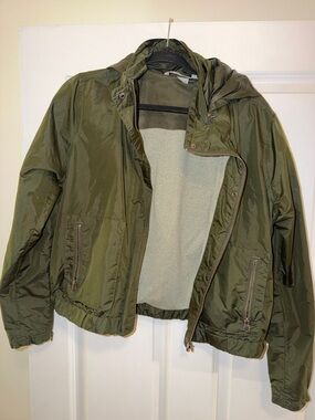Athleta Olive Green Lightweight Bomber Jacket